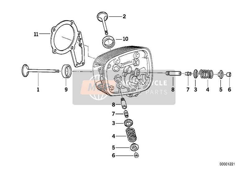 BMW R 1200 Montauk 03 (0309,0319) 2002 TIMING GEAR - INTAKE VALVE/EXHAUST VALVE for a 2002 BMW R 1200 Montauk 03 (0309,0319)