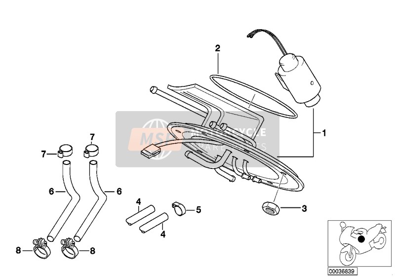 BMW R 1200 Montauk 03 (0309,0319) 2002 Misuratore di carburante per un 2002 BMW R 1200 Montauk 03 (0309,0319)