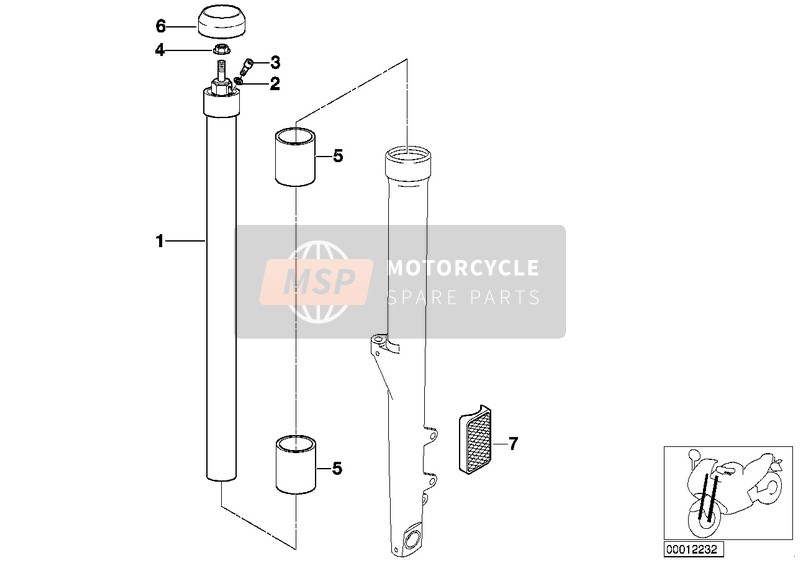 BMW R 1200 Montauk 03 (0309,0319) 2002 STANCHION for a 2002 BMW R 1200 Montauk 03 (0309,0319)