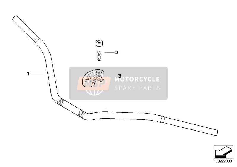 BMW R 1200 Montauk 03 (0309,0319) 2003 Manubrio per un 2003 BMW R 1200 Montauk 03 (0309,0319)