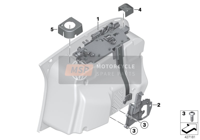 BMW R 1200 R 06 (0378,0398) 2009 Coffre, partie inférieure 2 pour un 2009 BMW R 1200 R 06 (0378,0398)