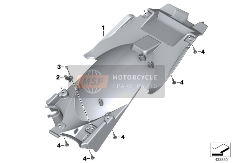 WHEEL COVER, REAR, MOUNTING PARTS