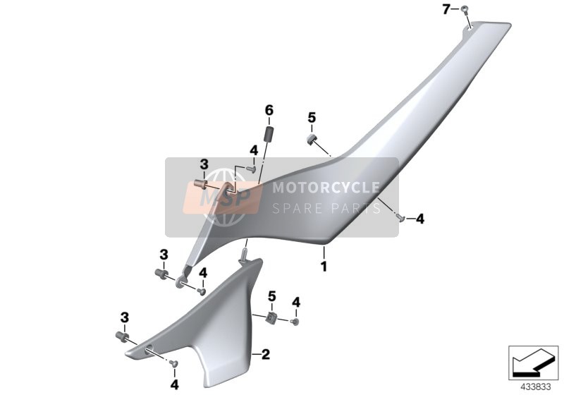 BMW R 1200 R 06 (0378,0398) 2009 FAIRING SIDE SECTION / ATTACHMENT PARTS for a 2009 BMW R 1200 R 06 (0378,0398)