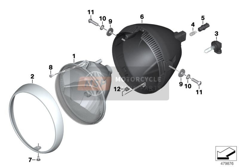 63127696400, Headlamp Housing, BMW, 0