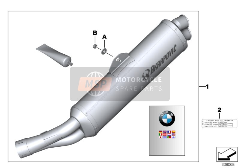 BMW R 1200 R 06 (0378,0398) 2006 Silencieux de sport pour un 2006 BMW R 1200 R 06 (0378,0398)