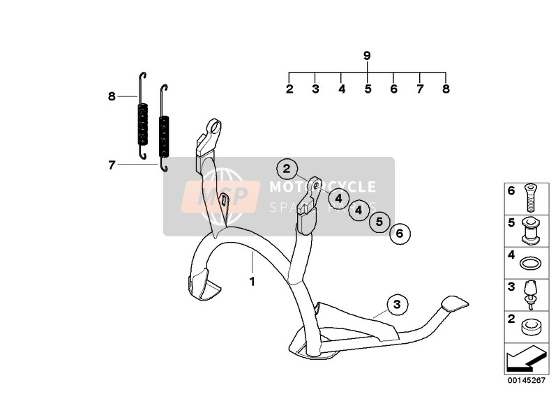 BMW R 1200 R 06 (0378,0398) 2006 Center stand 1 for a 2006 BMW R 1200 R 06 (0378,0398)