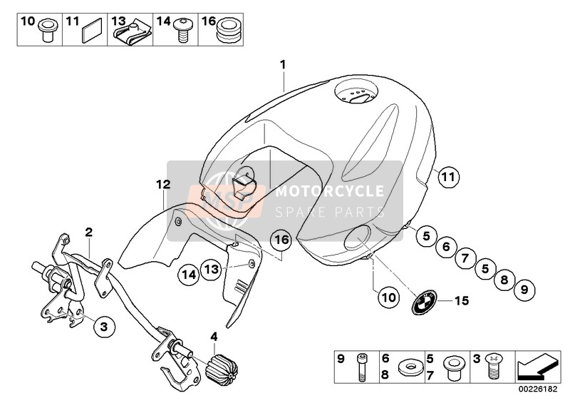 BMW R 1200 R 06 (0378,0398) 2005 Depósito de combustible para un 2005 BMW R 1200 R 06 (0378,0398)