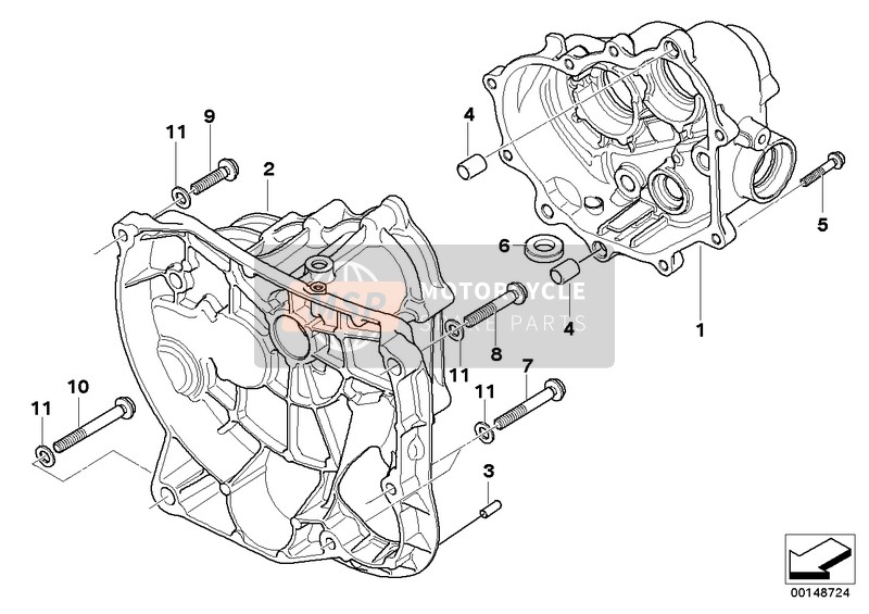 BMW R 1200 R 06 (0378,0398) 2008 Boîtier de transmission 2 pour un 2008 BMW R 1200 R 06 (0378,0398)