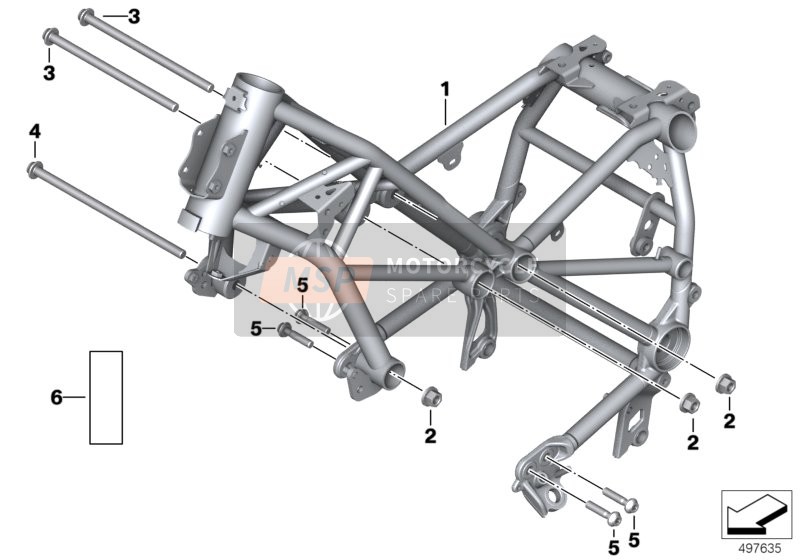 46519444977, Voorste Frame Met Vin, BMW, 0