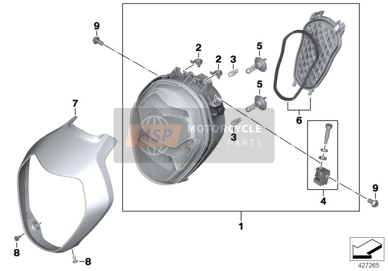 BMW R 1200 R (0A04, 0A14) 2013 Phare pour un 2013 BMW R 1200 R (0A04, 0A14)