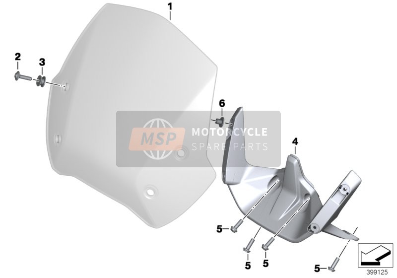 BMW R 1200 R (0A04, 0A14) 2014 SPORT WINDSCREEN for a 2014 BMW R 1200 R (0A04, 0A14)