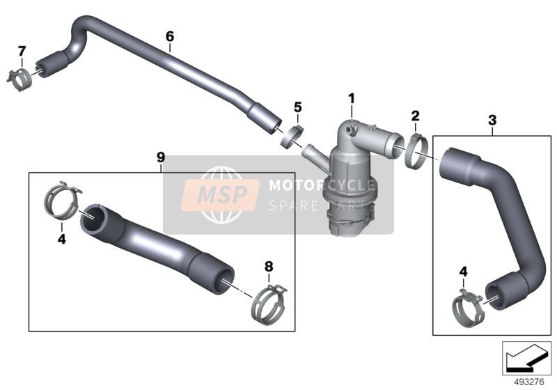 17128525105, Flexible Retour Liquide Refroidissement, BMW, 0