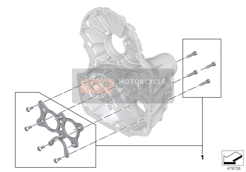 BMW R 1200 R (0A04, 0A14) 2017 SET BEARING SUPPORT PANEL for a 2017 BMW R 1200 R (0A04, 0A14)