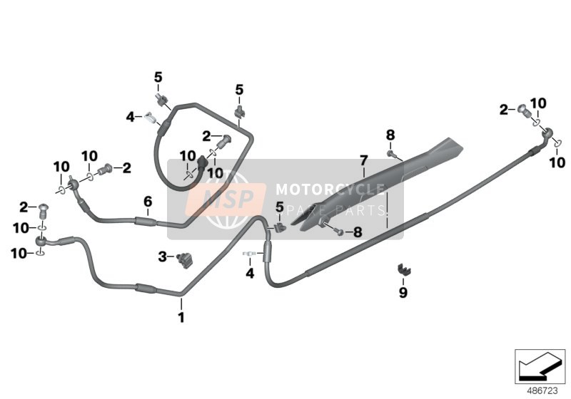 BMW R 1200 R (0A04, 0A14) 2016 BRAKE LINES for a 2016 BMW R 1200 R (0A04, 0A14)