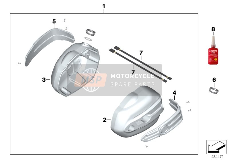 BMW R 1200 R 11 (0400,0490) 2009 Cilinderkopdekken Bewerkt voor een 2009 BMW R 1200 R 11 (0400,0490)