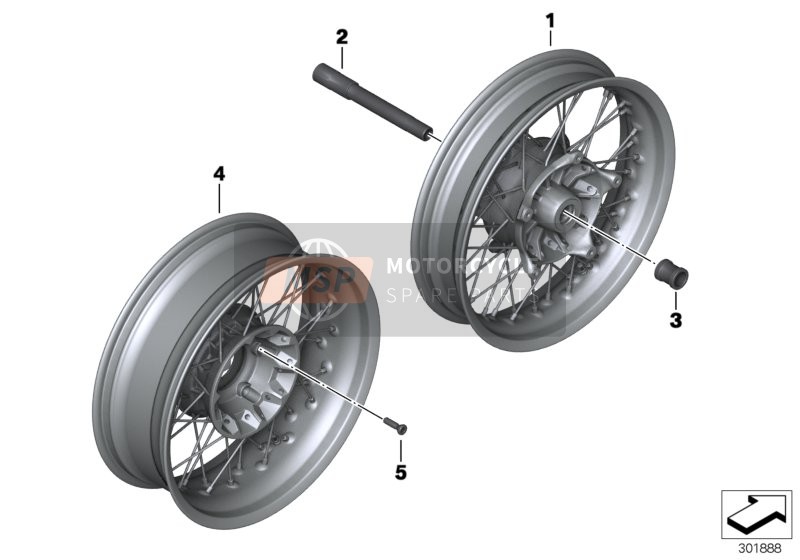 BMW R 1200 R 11 (0400,0490) 2012 Spaakwiel voor een 2012 BMW R 1200 R 11 (0400,0490)