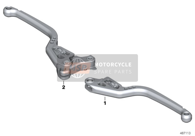 BMW R 1200 R 11 (0400,0490) 2012 Leva del freno, lavorata per un 2012 BMW R 1200 R 11 (0400,0490)