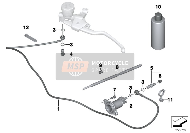 BMW R 1200 R 11 (0400,0490) 2012 Koppelingsbediening voor een 2012 BMW R 1200 R 11 (0400,0490)