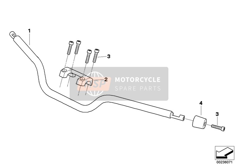 BMW R 1200 R 11 (0400,0490) 2012 Guidon pour un 2012 BMW R 1200 R 11 (0400,0490)