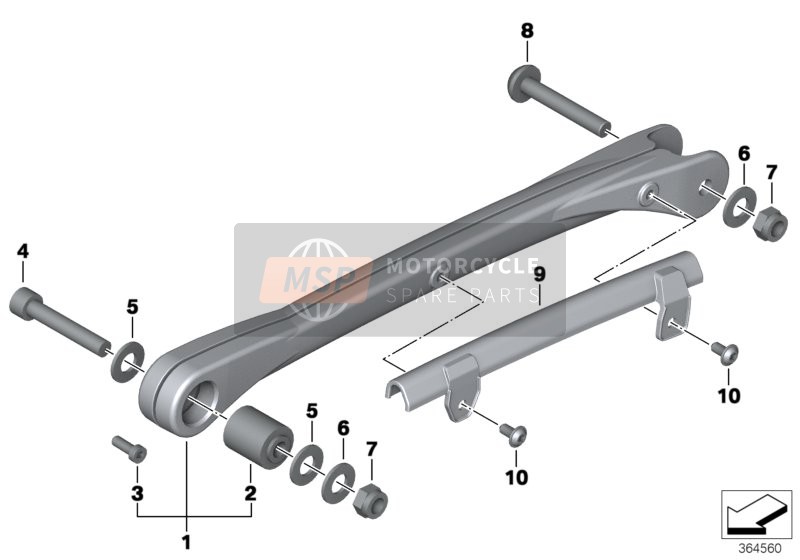 BMW R 1200 R 11 (0400,0490) 2012 TENSION STRUTS WITH MOUNTING for a 2012 BMW R 1200 R 11 (0400,0490)