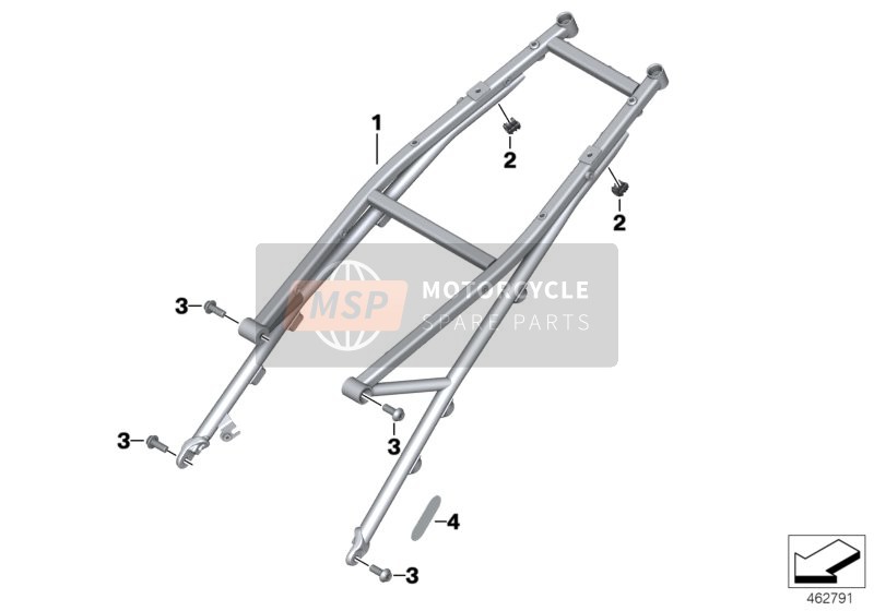 BMW R 1200 RS (0A05, 0A15) 2018 Achterframe voor een 2018 BMW R 1200 RS (0A05, 0A15)