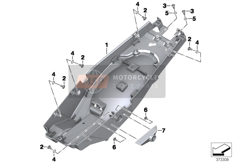 BMW R 1200 RS (0A05, 0A15) 2018 Cache-roue arrière pour un 2018 BMW R 1200 RS (0A05, 0A15)