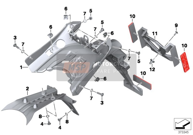 BMW R 1200 RS (0A05, 0A15) 2018 Soporte de matrícula para un 2018 BMW R 1200 RS (0A05, 0A15)