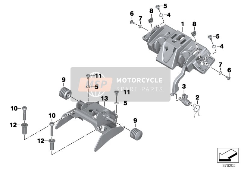 BMW R 1200 RS (0A05, 0A15) 2018 Verrouillage de selle pour un 2018 BMW R 1200 RS (0A05, 0A15)