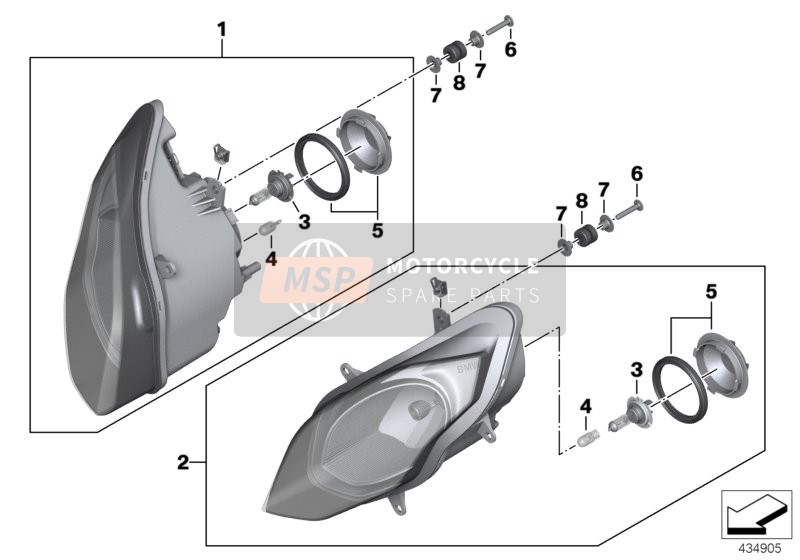 BMW R 1200 RS (0A05, 0A15) 2018 HEADLIGHT for a 2018 BMW R 1200 RS (0A05, 0A15)