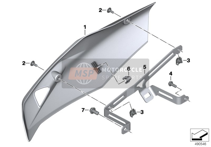 46638542513, Engine Spoiler Left, BMW, 0