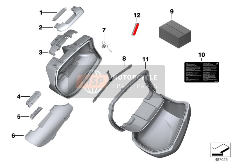 BMW R 1200 RS (0A05, 0A15) 2015 Single Components for Touring Case for a 2015 BMW R 1200 RS (0A05, 0A15)