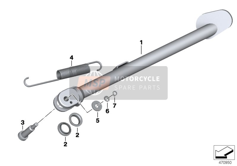 BMW R 1200 RT 05 (0368,0388) 2007 Béquille latérale pour un 2007 BMW R 1200 RT 05 (0368,0388)