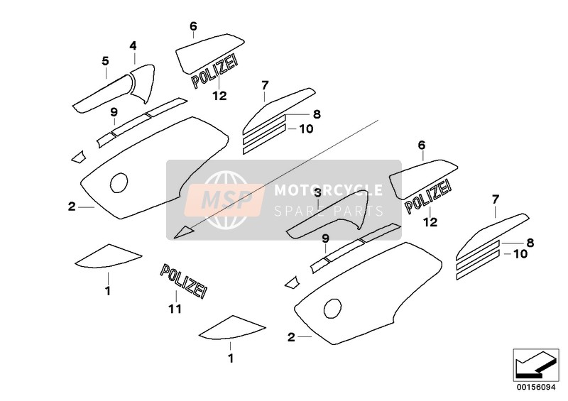 51147701052, Transferplaat Paneel Spiegel Rechts, BMW, 0