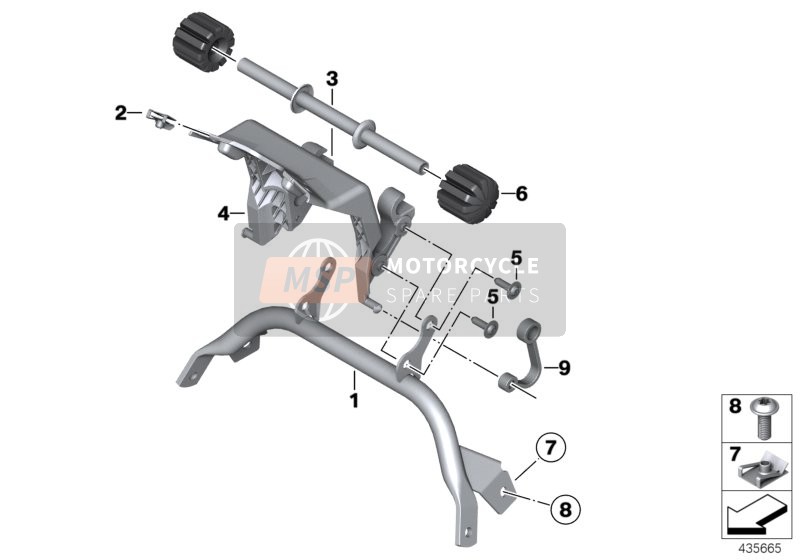 BMW R 1200 RT 05 (0368,0388) 2006 FRONT SEAT-VERTICAL SEAT ADJUSTER for a 2006 BMW R 1200 RT 05 (0368,0388)