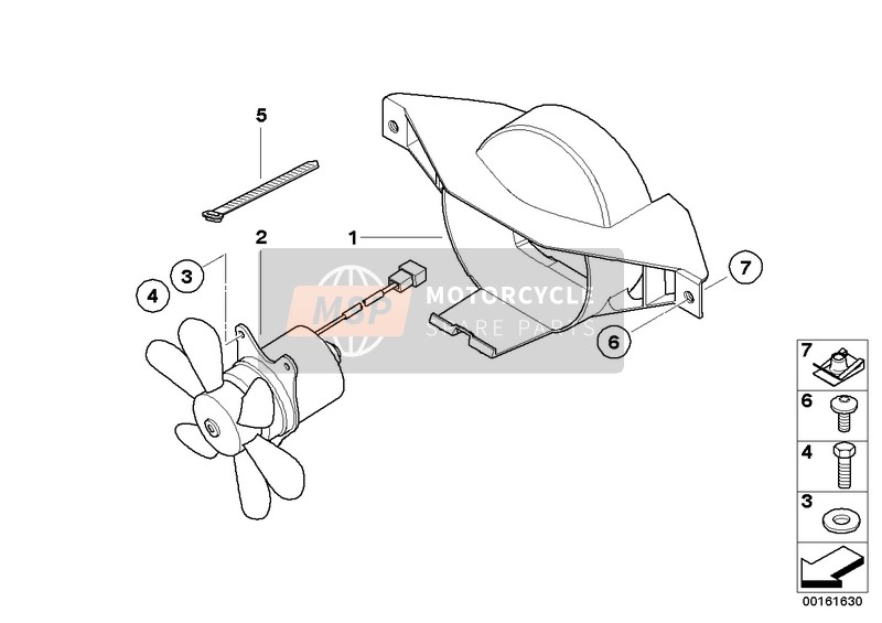 BMW R 1200 RT 05 (0368,0388) 2003 Ventilateur pour un 2003 BMW R 1200 RT 05 (0368,0388)