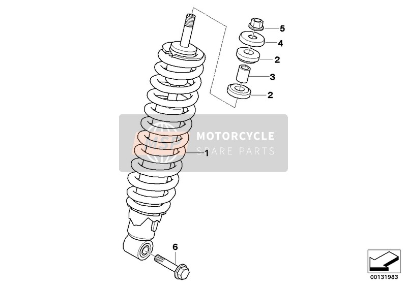 BMW R 1200 RT 05 (0368,0388) 2007 Pata telescópica delante para un 2007 BMW R 1200 RT 05 (0368,0388)