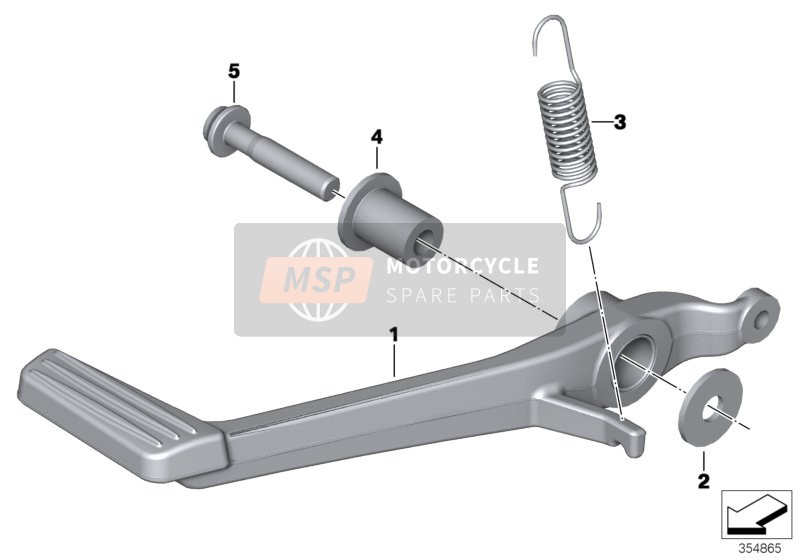 BMW R 1200 RT (0A03, 0A13) 2016 BRAKE PEDAL for a 2016 BMW R 1200 RT (0A03, 0A13)