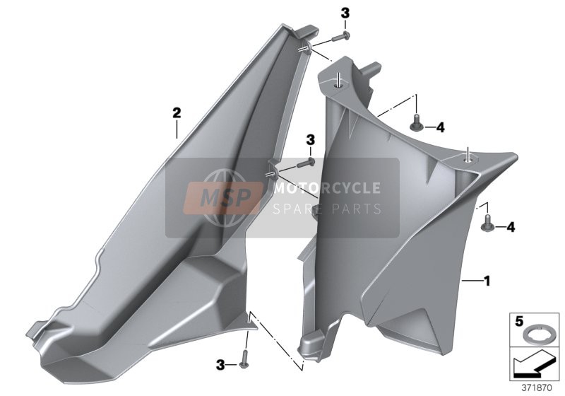 BMW R 1200 RT (0A03, 0A13) 2013 Hintere Radabdeckung, Vorderseite für ein 2013 BMW R 1200 RT (0A03, 0A13)