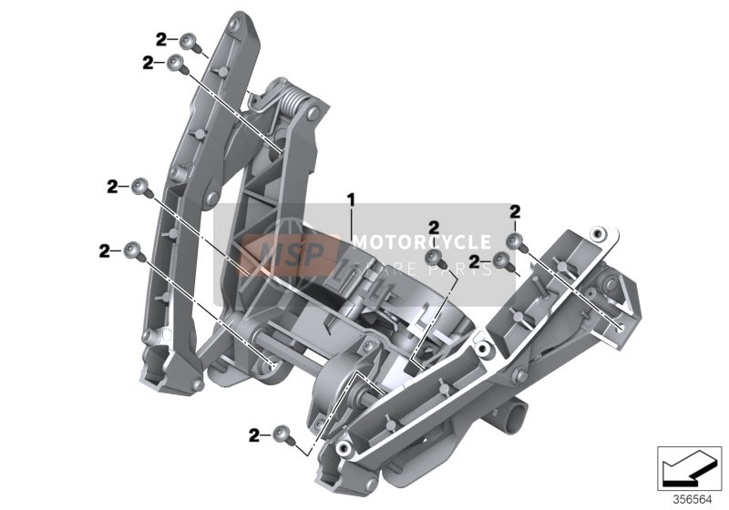 BMW R 1200 RT (0A03, 0A13) 2014 Windschermverstelling voor een 2014 BMW R 1200 RT (0A03, 0A13)