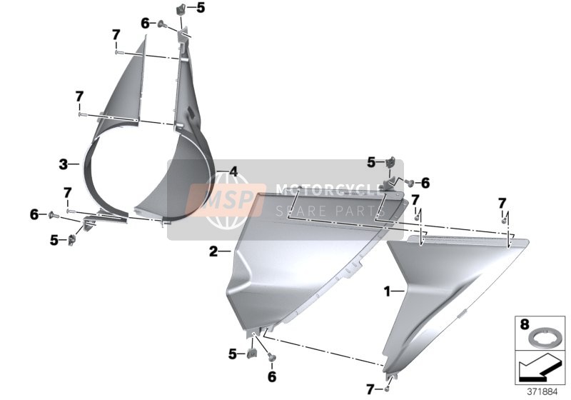 BMW R 1200 RT (0A03, 0A13) 2013 Tuyau d'évacuation d'air pour un 2013 BMW R 1200 RT (0A03, 0A13)