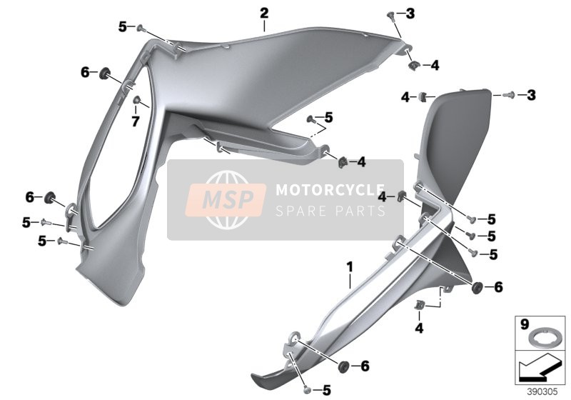 BMW R 1200 RT (0A03, 0A13) 2014 Kniecover voor een 2014 BMW R 1200 RT (0A03, 0A13)