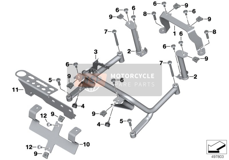 BMW R 1200 RT (0A03, 0A13) 2018 Halter für Funkbox für ein 2018 BMW R 1200 RT (0A03, 0A13)