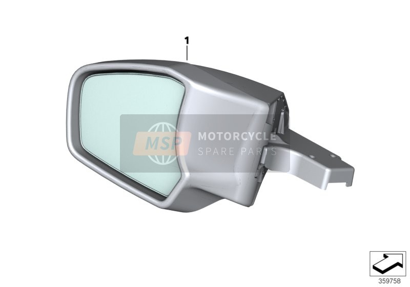 51167728820, Mirror, Right, BMW, 0