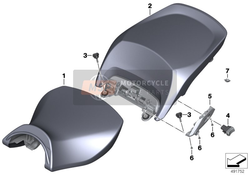 52538393583, Fahrersitz Braun Beheizt, BMW, 0