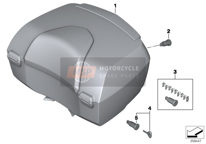 77438544630, Touring Topcase Light, BMW, 1