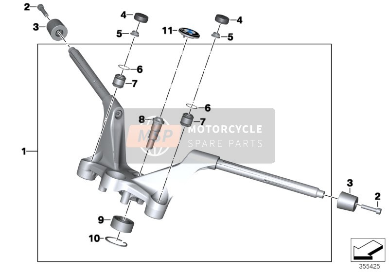 BMW R 1200 RT (0A03, 0A13) 2014 Manubrio per un 2014 BMW R 1200 RT (0A03, 0A13)