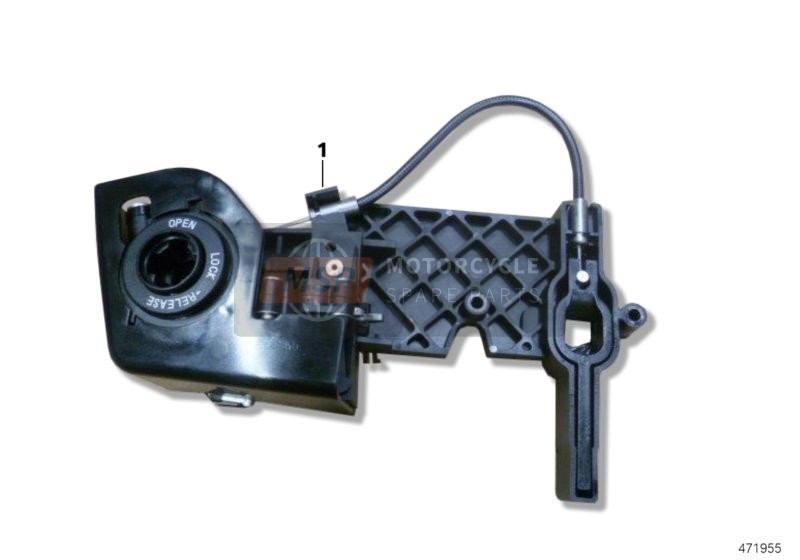 BMW R 1200 RT 10 (0430,0440) 2012 TOPCASE LOCKING MECHANISM for a 2012 BMW R 1200 RT 10 (0430,0440)