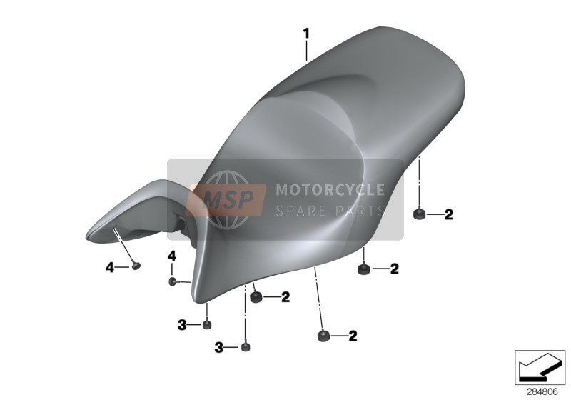 BMW R 1200 RT 10 (0430,0440) 2013 Bench seat, single-section for a 2013 BMW R 1200 RT 10 (0430,0440)