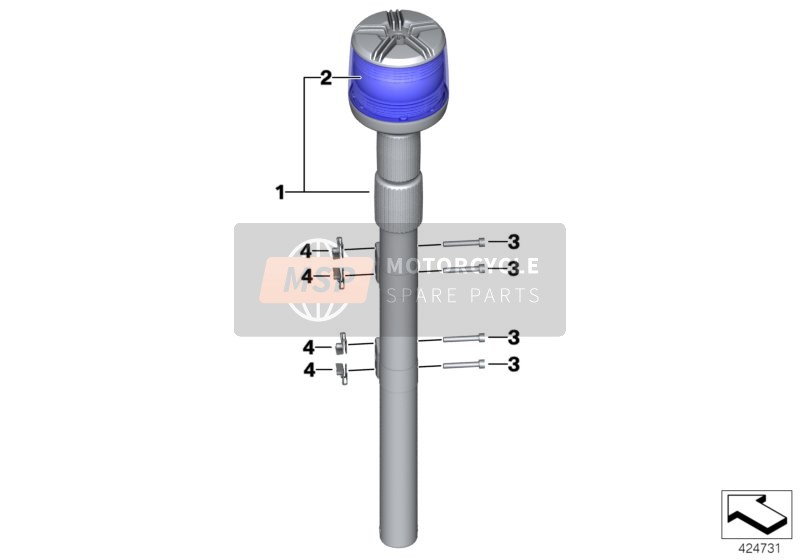 BMW R 1200 RT 10 (0430,0440) 2013 Lampada a strobo LED a 360° per un 2013 BMW R 1200 RT 10 (0430,0440)