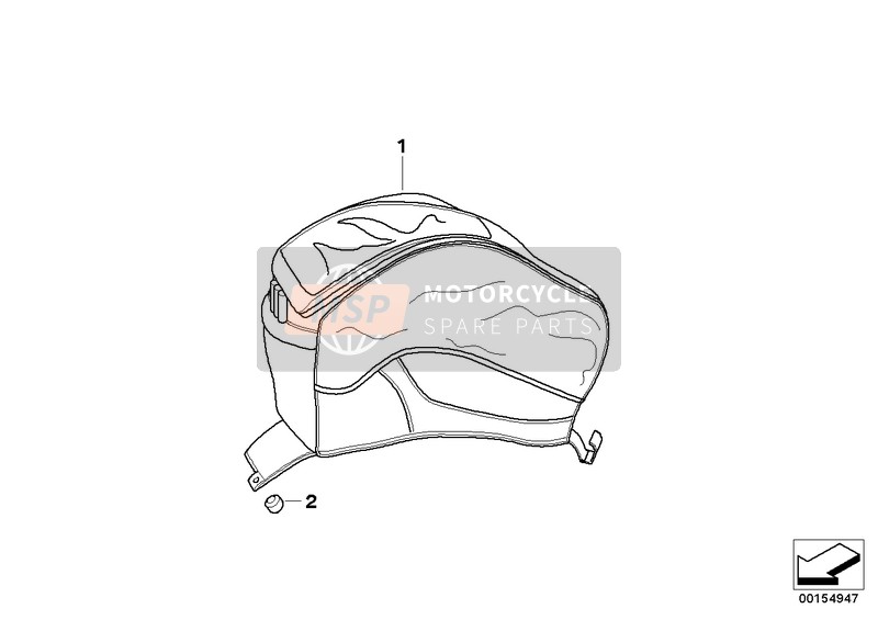 BMW R 1200 RT 10 (0430,0440) 2013 Borsa sul lato serbatoio per un 2013 BMW R 1200 RT 10 (0430,0440)